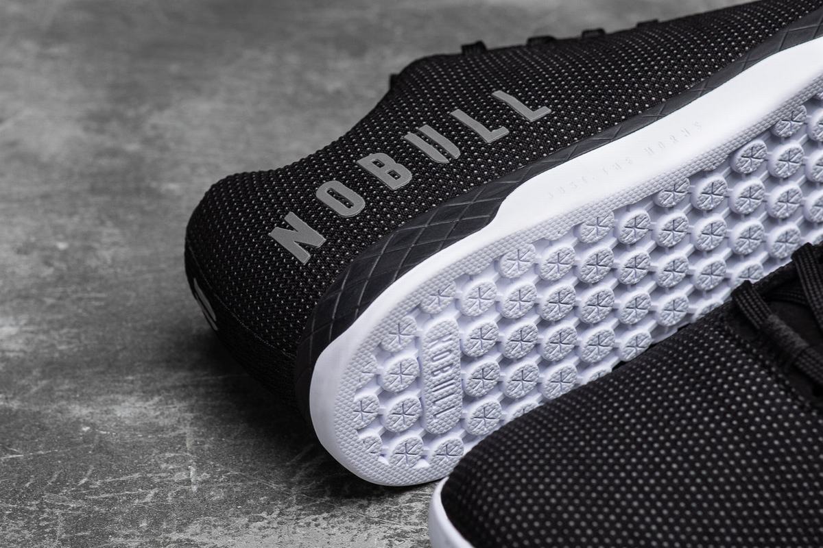 Nobull Superfabric And Men's Trainers Black White | Australia (RN7621)